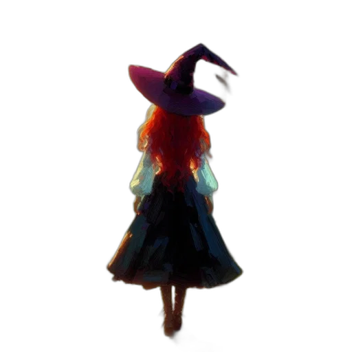 dress, hat, staff, mask transparent PNG cut-out