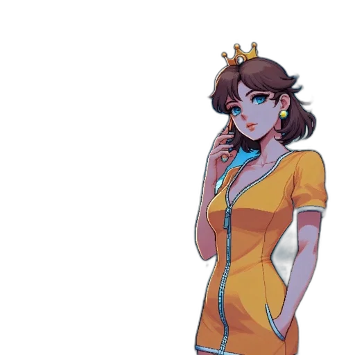 dress, crown, staff, jacket transparent PNG cut-out