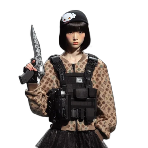 weapon, jacket, cyberpunk, concept art transparent PNG cut-out