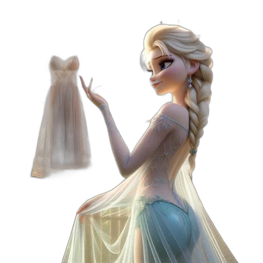 dress, crown, concept art, fantasy art transparent PNG cut-out