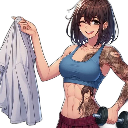 weapon, dress, anime, cartoon transparent PNG cut-out