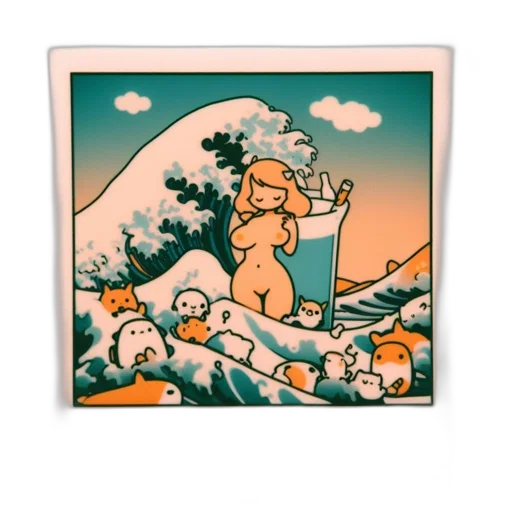 concept art, pixel art, sunset, snow transparent PNG cut-out
