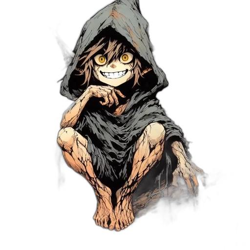 mask, creature, jacket, comic book art transparent PNG cut-out