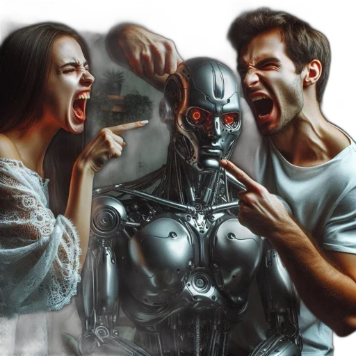 robot, cyberpunk, concept art, comic book art transparent PNG cut-out