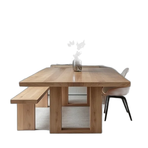furniture, 3d render, bench, table transparent PNG cut-out