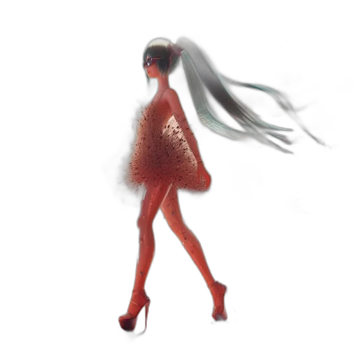 dress, hair, robot, shoes transparent PNG cut-out