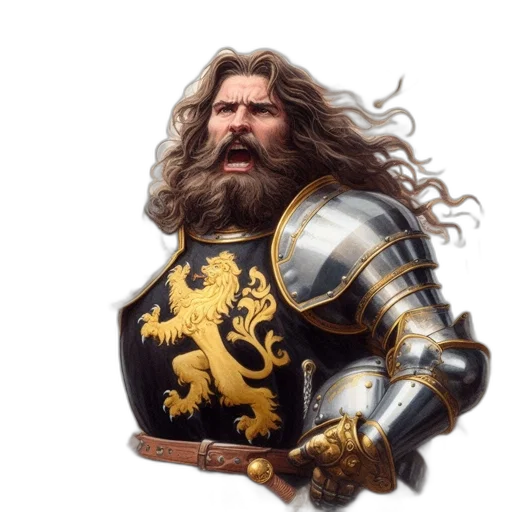 sword, crown, hair, dragon transparent PNG cut-out