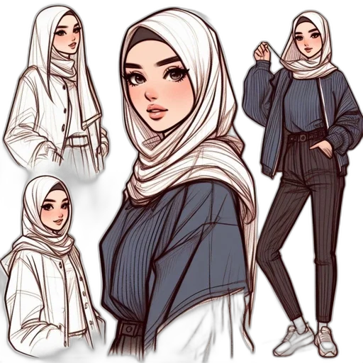 jacket, dress, concept art, comic book art transparent PNG cut-out