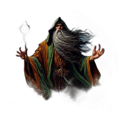 staff, dragon, creature, hair transparent PNG cut-out