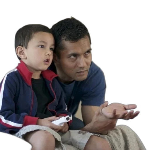 man, child, sit, together transparent PNG cut-out