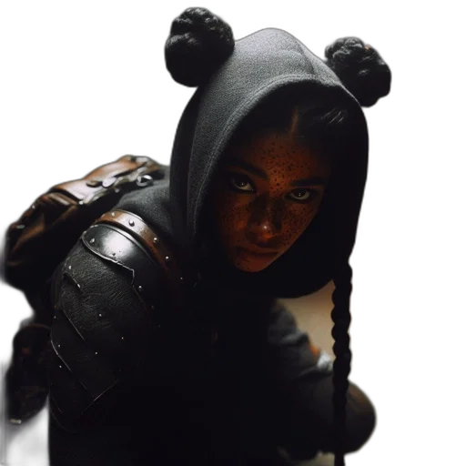 weapon, mask, jacket, cyberpunk transparent PNG cut-out