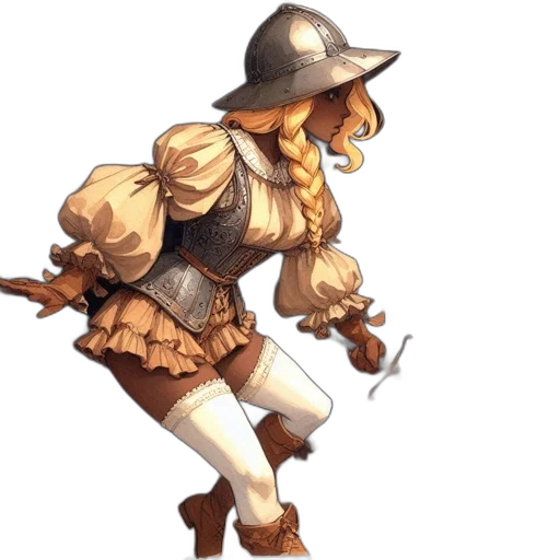 staff, hat, weapon, dress transparent PNG cut-out