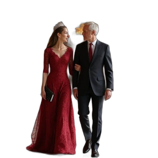 dress, concept art, crown, person transparent PNG cut-out