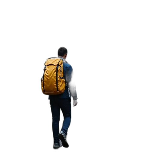 jacket, staff, robot, 3d render transparent PNG cut-out