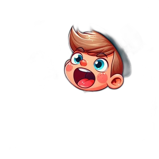 face, creature, cartoon, 3d render transparent PNG cut-out