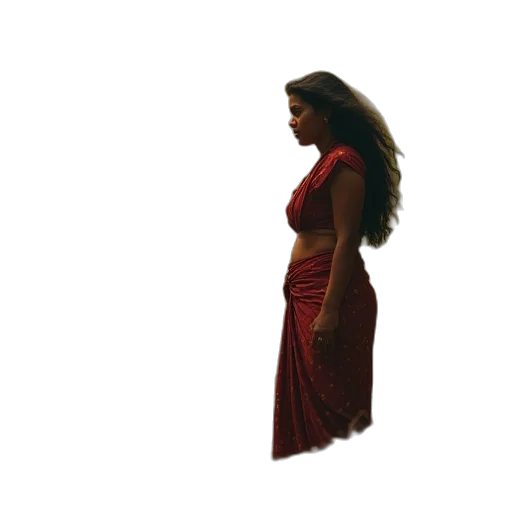 dress, hair, creature, face transparent PNG cut-out