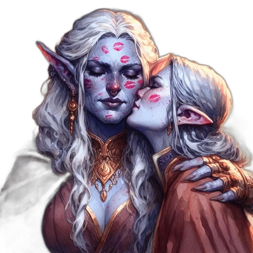 fantasy art, concept art, watercolor, blue transparent PNG cut-out