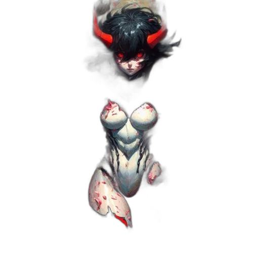 creature, mask, weapon, face transparent PNG cut-out
