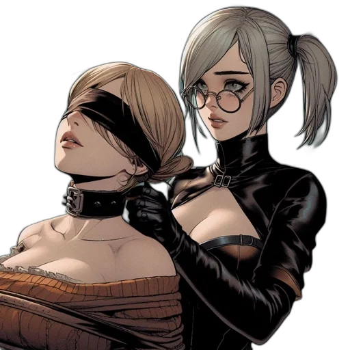 comic book art, concept art, cyberpunk, cartoon transparent PNG cut-out