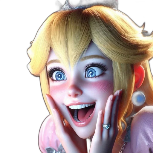 face, crown, concept art, 3d render transparent PNG cut-out