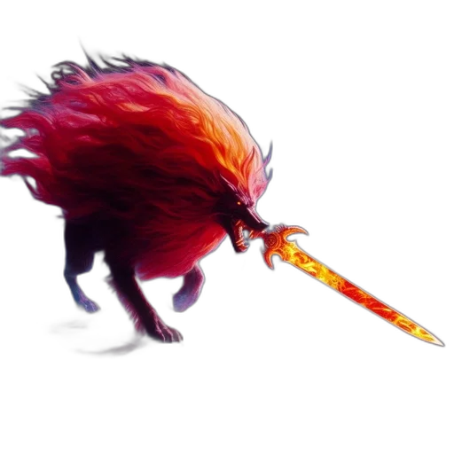 dragon, weapon, staff, animal transparent PNG cut-out