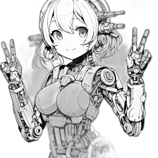robot, weapon, cyberpunk, concept art transparent PNG cut-out