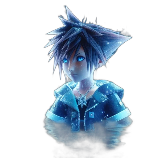 staff, jacket, face, sword transparent PNG cut-out