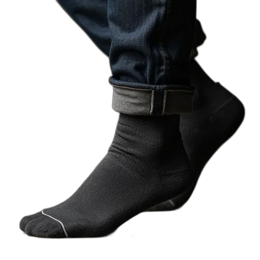 shoes, socks, mens, charcoal transparent PNG cut-out