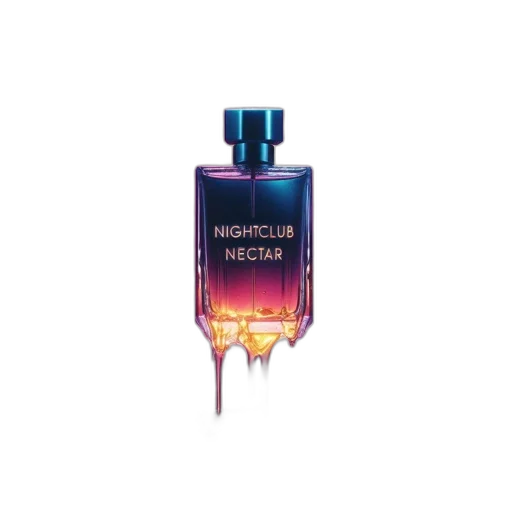 bottle, vaporwave, fire, neon lights transparent PNG cut-out