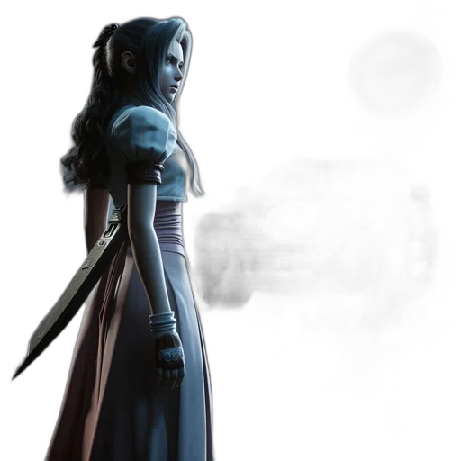 dress, sword, staff, fantasy art transparent PNG cut-out
