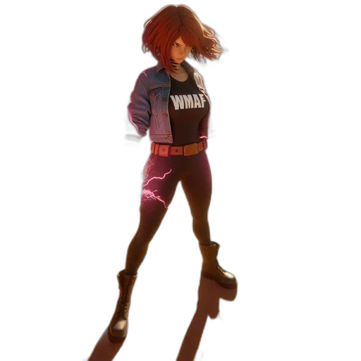jacket, hair, staff, dress transparent PNG cut-out