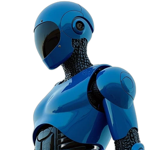 robot, 3d render, concept art, cyberpunk transparent PNG cut-out