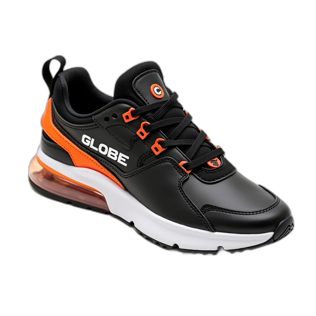 shoes, 3d render, black, white transparent PNG cut-out