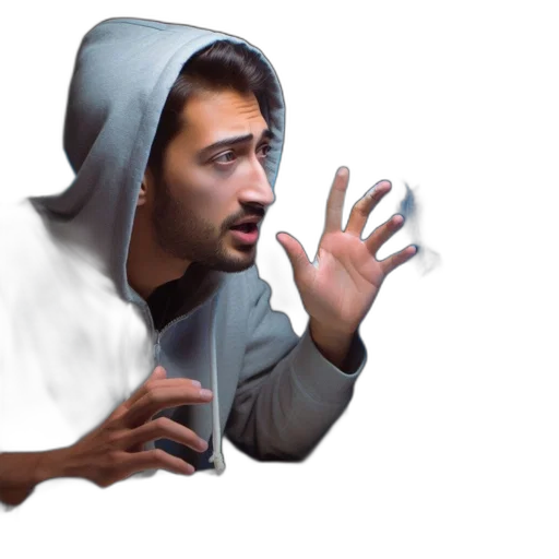 jacket, face, creature, mask transparent PNG cut-out