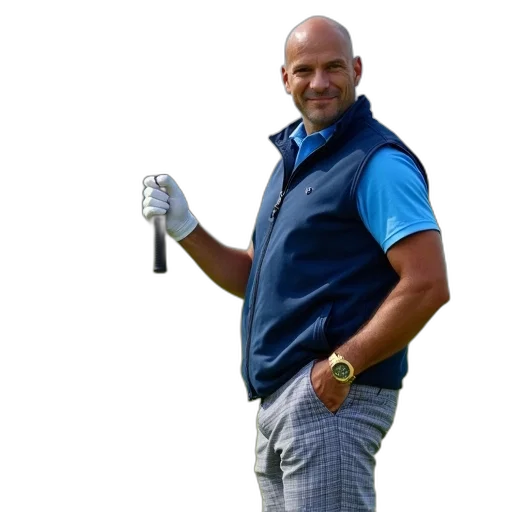jacket, staff, man, bald transparent PNG cut-out