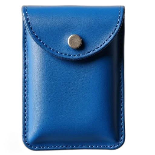 jewelry, blue, leather, pouch transparent PNG cut-out