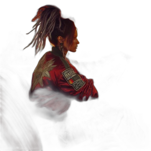 face, jacket, dragon, hair transparent PNG cut-out