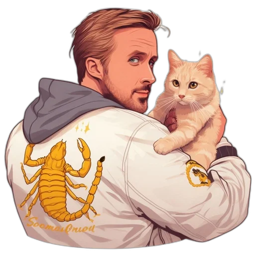 animal, jacket, pixel art, concept art transparent PNG cut-out