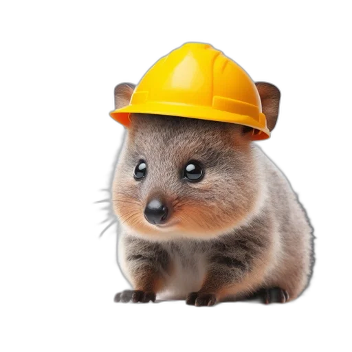 hat, staff, animal, photorealistic transparent PNG cut-out