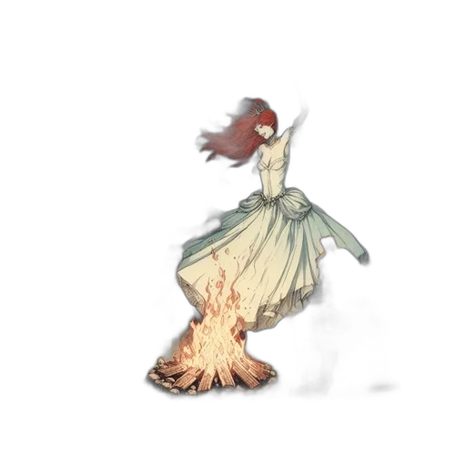dress, creature, hair, shoes transparent PNG cut-out