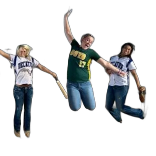 staff, four, women, sports transparent PNG cut-out