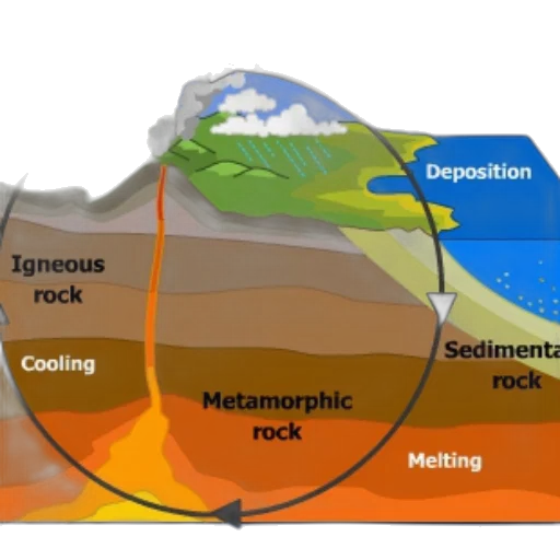 diagram, illustrating, rock, cycle transparent PNG cut-out
