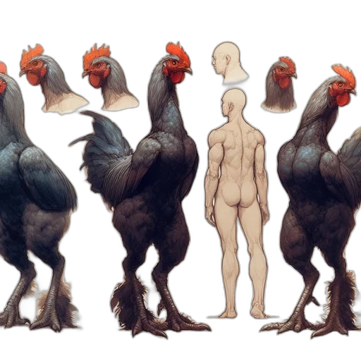 animal, creature, concept art, 3d render transparent PNG cut-out