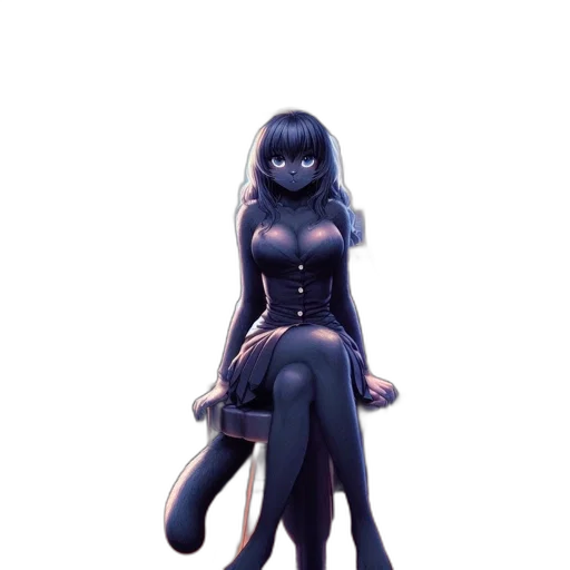 dress, staff, creature, robot transparent PNG cut-out