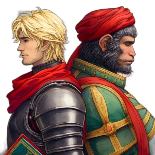 sword, crown, face, fantasy art transparent PNG cut-out