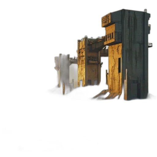 furniture, building, robot, 3d render transparent PNG cut-out