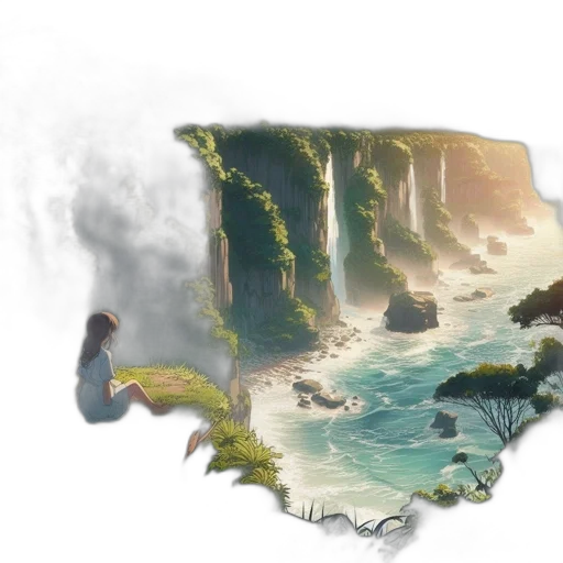 concept art, fantasy art, 3d render, photorealistic transparent PNG cut-out