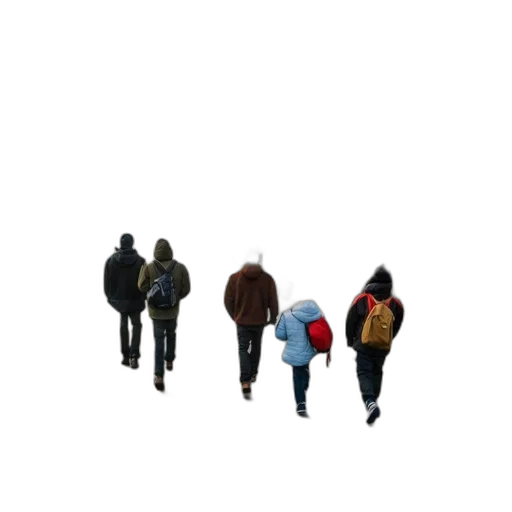 jacket, hat, staff, umbrella transparent PNG cut-out