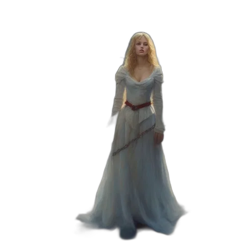 dress, staff, 3d render, concept art transparent PNG cut-out