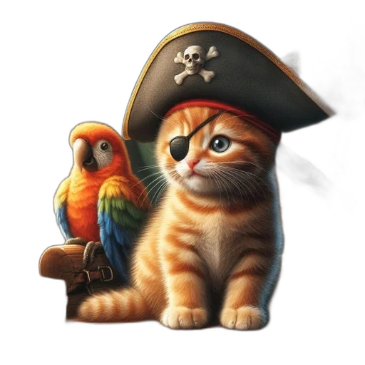 hat, staff, animal, fantasy art transparent PNG cut-out